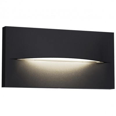 Φωτιστικό Επίτοιχο LED 4W 230V 240lm 3000K Θερμό Φως Αλουμινίου Μαύρο IP65 17-03688-2